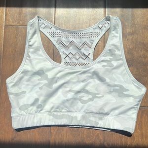 White Camo Sports Bra